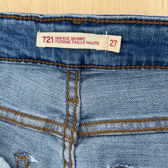 Levi’s 721 pin stripped size 27” women’s jeans - Picture 6 of 10